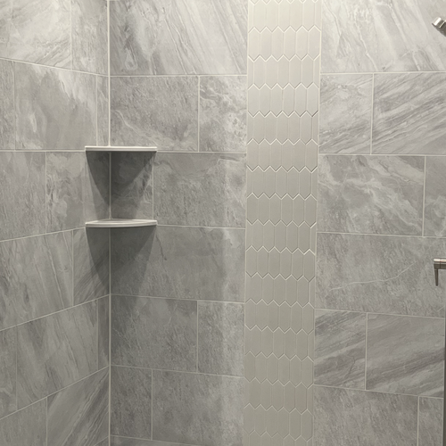 Modern Shower Remodel in Crown Point, IN by Crown Flooring