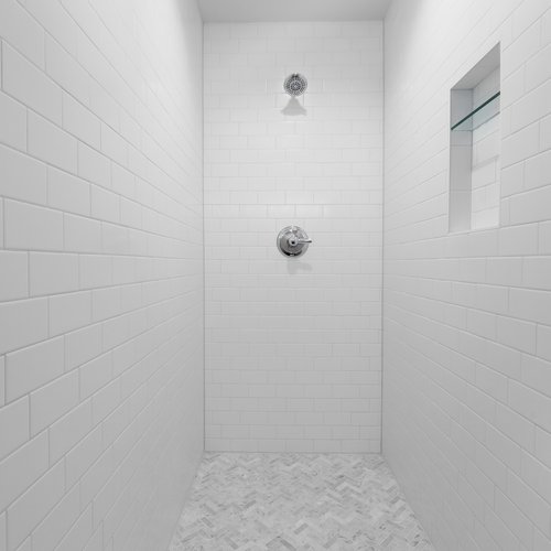 Bright Shower Tile in Crown Point, IN by Crown Flooring