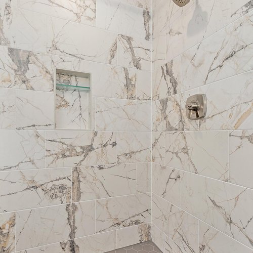 Modern Shower Tile in Crown Point, IN by Crown Flooring