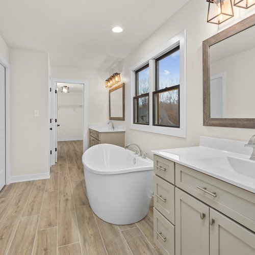Modern Bathroom Makeover in Crown Point, IN by Crown Flooring