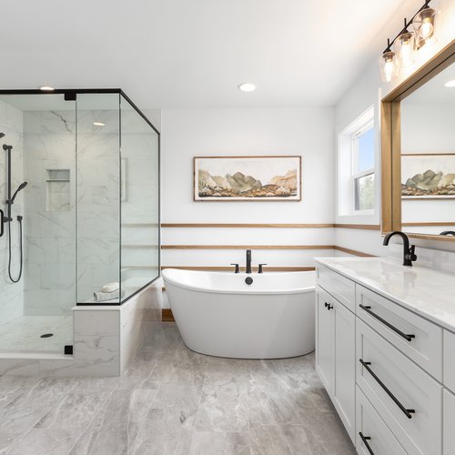 Stylish Bath Remodel in Crown Point, IN by Crown Flooring