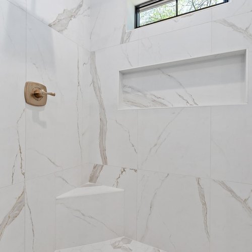 Stylish Shower Remodel in Crown Point, IN by Crown Flooring