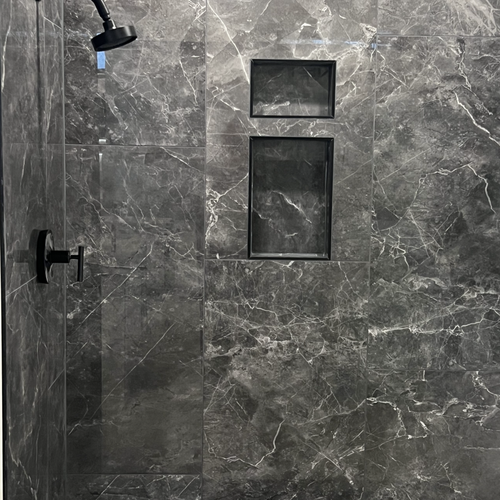 Modern Shower Remodel in Crown Point, IN by Crown Flooring