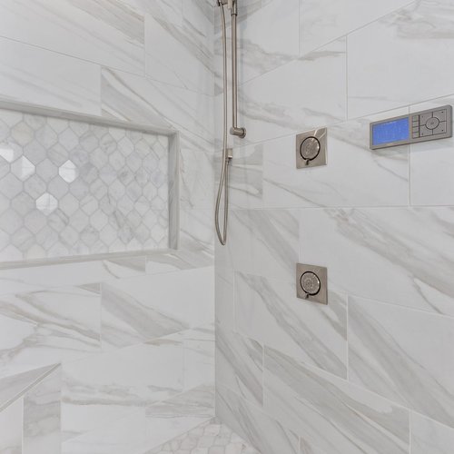 Stylish Shower Remodel in Crown Point, IN by Crown Flooring