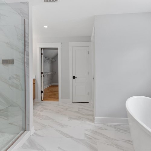 Stylish Shower Remodel in Crown Point, IN by Crown Flooring