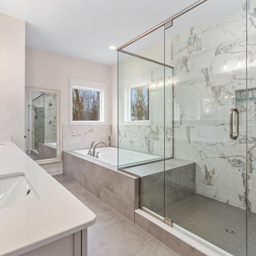 Modern Bath Remodel in Crown Point, IN by Crown Flooring
