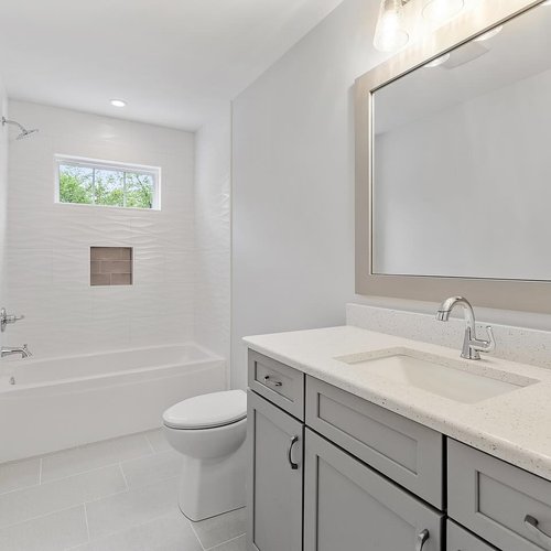 Modern Bathroom Tile in Crown Point, IN by Crown Flooring