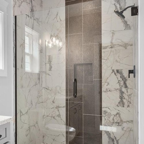 Modern Shower Remodel in Crown Point, IN by Crown Flooring